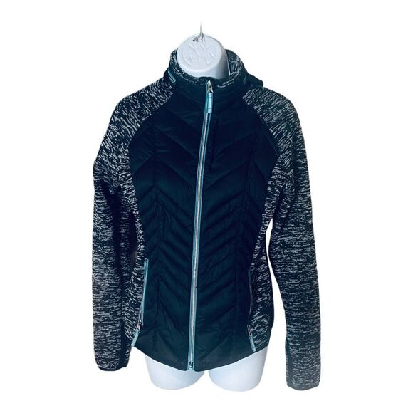 NEW. XERSION, WOMEN’S SMALL MULTICOLORED, ZIP UP JACKET WITH HIDDEN HOODIE - Picture 1 of 13